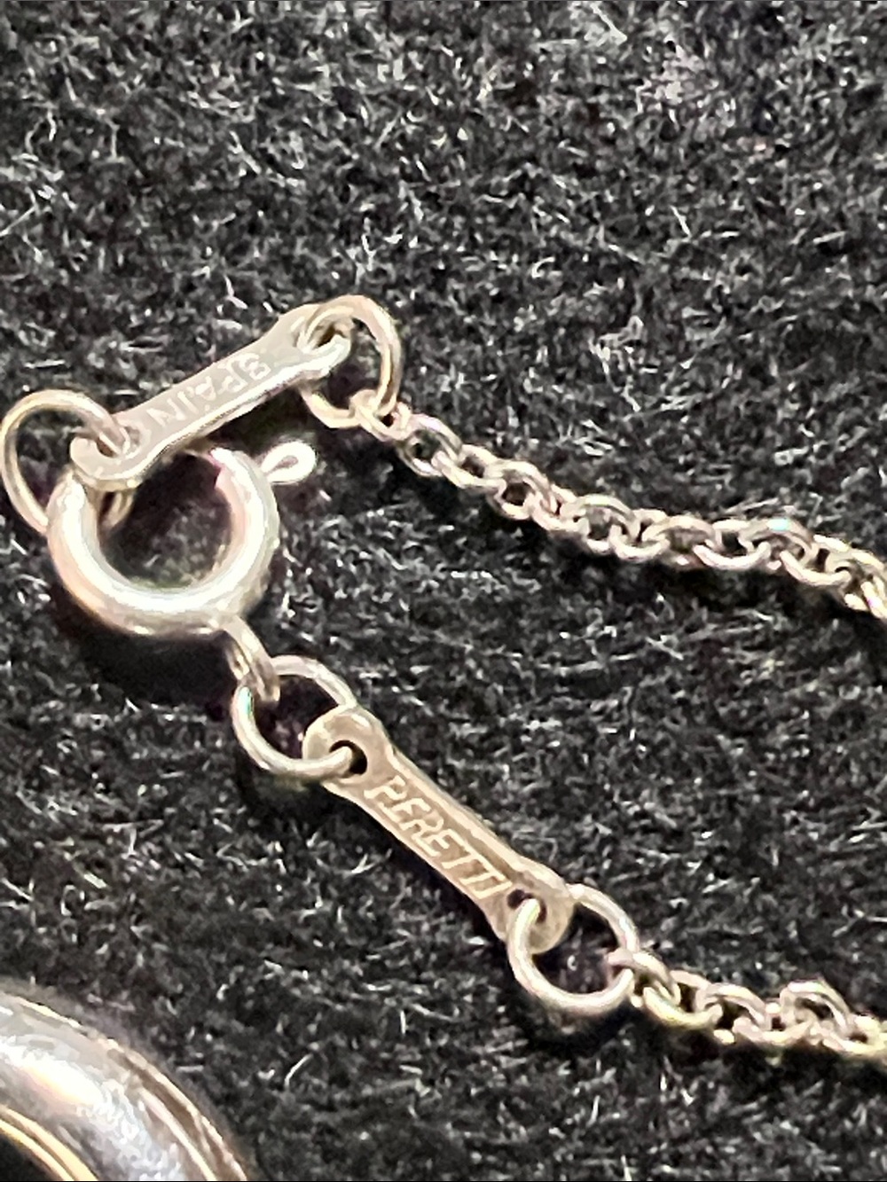 Tiffany & Co. Elsa Peretti 35 mm 925 Silver Floating Heart Pendant, 32”Necklace - Picture 4 of 6